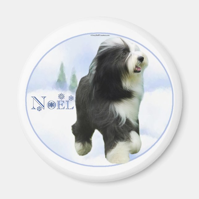 Íman Noel Bearded Collie (Frente)