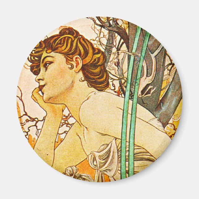 Íman Noite, Alphonse Mucha (Frente)