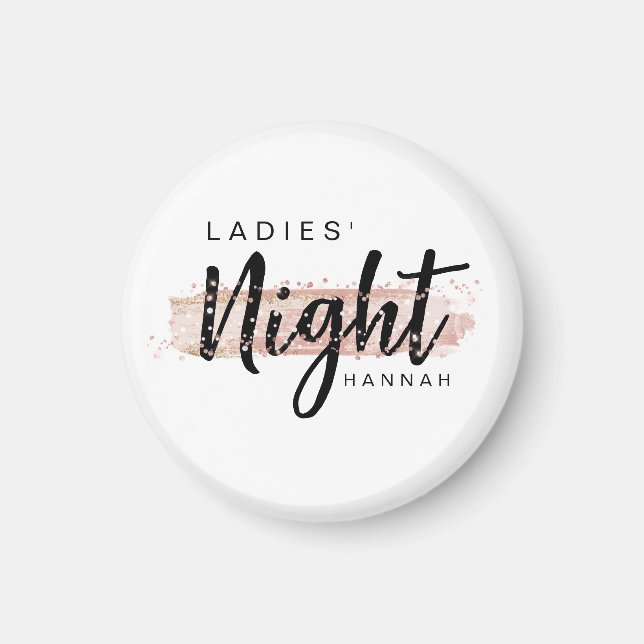 Íman Noite das Senhoras Aquarela Rosa Despedida de Solt (Frente)