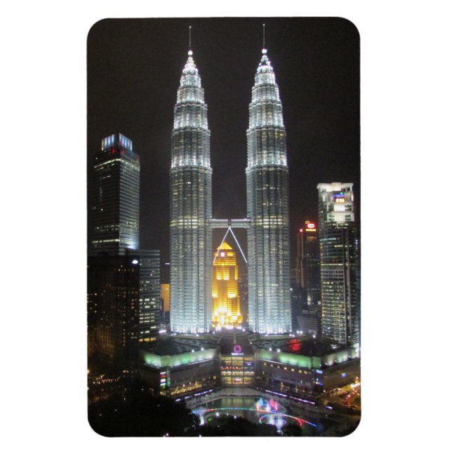 Íman noite das torres de Petronas (Vertical)
