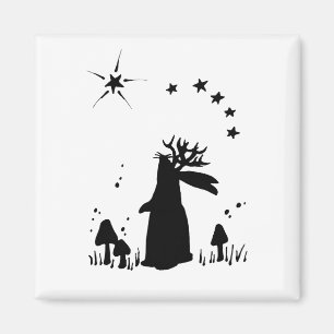 Íman Noite de Jackalope - B&W