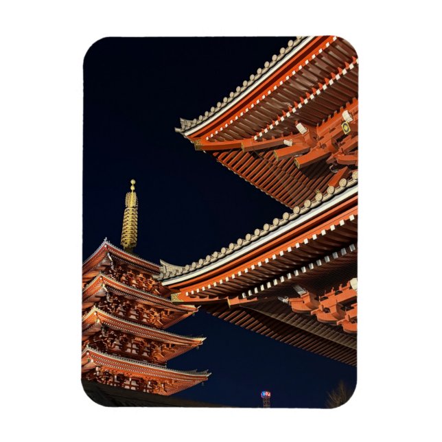 Íman Noite de Kaminarimon em Tóquio Japão (Vertical)