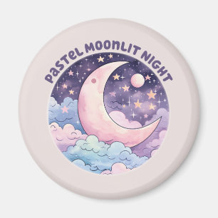 Íman Noite de Moonlit Pastel - Lua do Crescente Sonhado