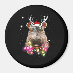 Íman Noite de Natal Hippo Fiona Hippopotamus Lover