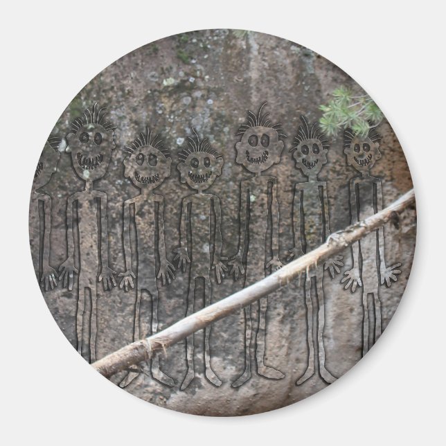 Íman Noite dos Gigantes Caminhando Petroglicph (Frente)