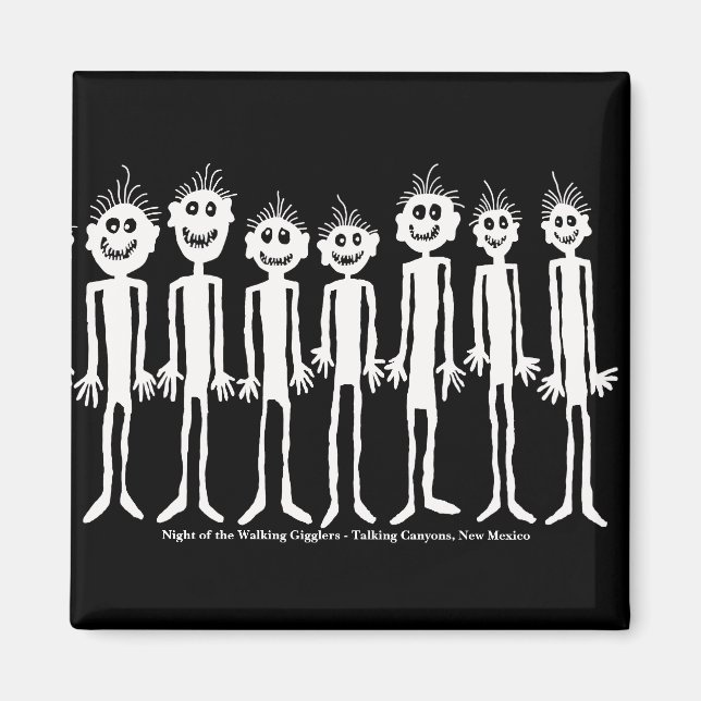 Íman Noite dos Gigantes Caminhando Petroglicph (Frente)