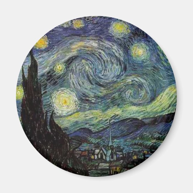 Íman noite estrelada, 1889, Vincent van Gogh (Frente)