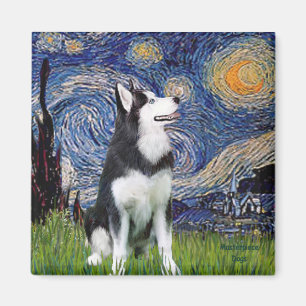 Íman Noite Estrelada - Husky Siberiano #1