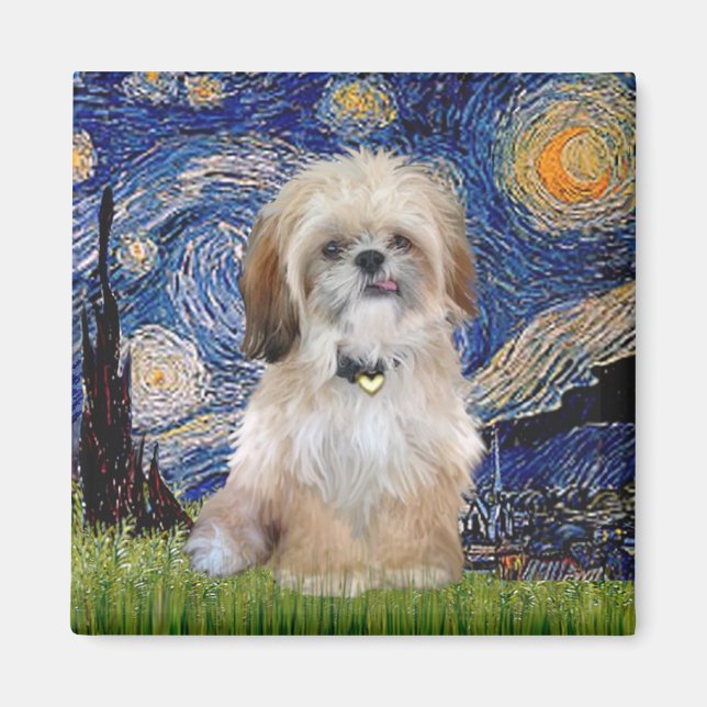 Íman Noite Estrelada - Shih Tzu (P) (Frente)