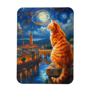 Íman Noite Estrelada sobre Florença Arte de Gato Lara