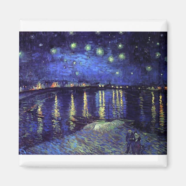 Íman noite estrelada sobre o rhone 1890 (Frente)
