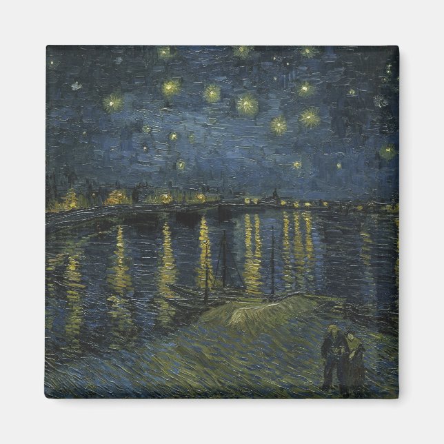 Íman Noite estrelado sobre o Rhone por Vincent van Gogh (Frente)