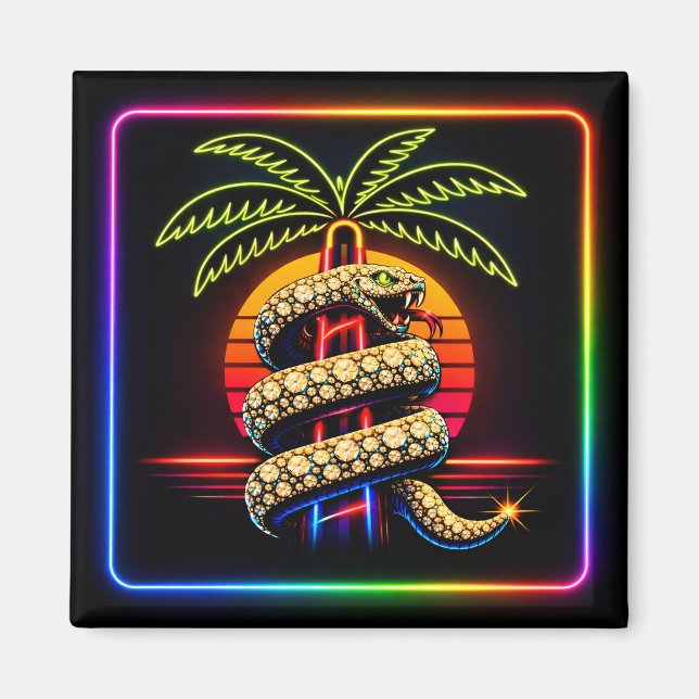 Íman Noites de Neon em Miami Opulência Diamante Luxo  (Frente)