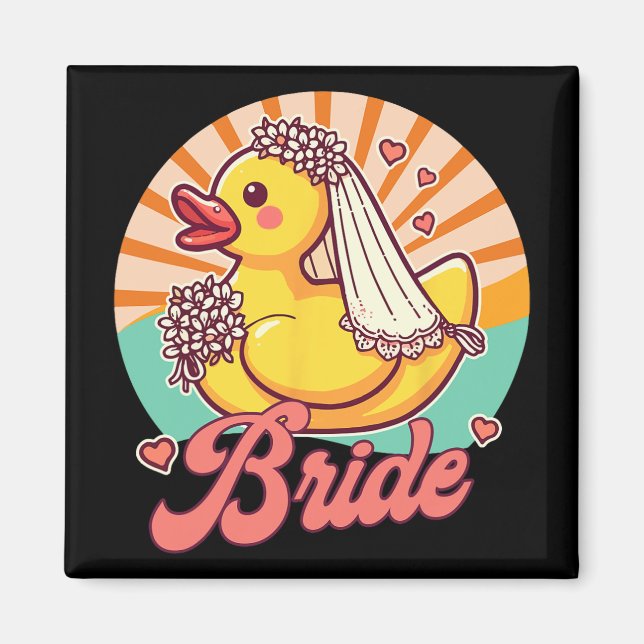 Íman Noiva De Bridal Bachelorette Rubber Duc (Frente)