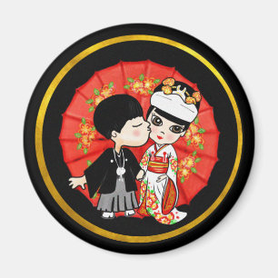 Íman Noiva do Casamento Japonês - Cartoon Bonito Kawai
