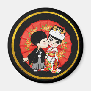 Íman Noiva do Casamento Japonês - Cartoon Bonito Kawaii