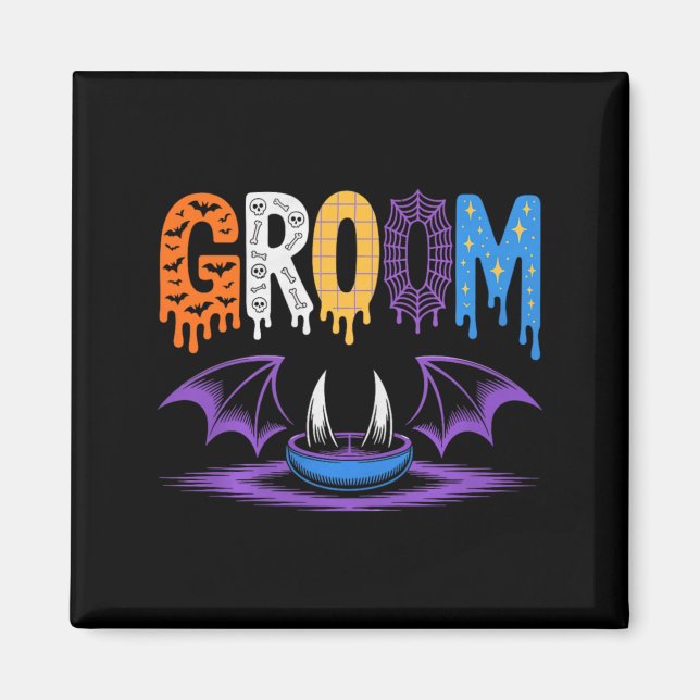 Íman Noiva e Noivo Assustadores Casamento de Halloween  (Frente)