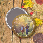 Íman Noiva Elegante e Favor do Casamento outono de Foto<br><div class="desc">Imagem de Casamento outono de Foto Elegante Bride e Groom</div>