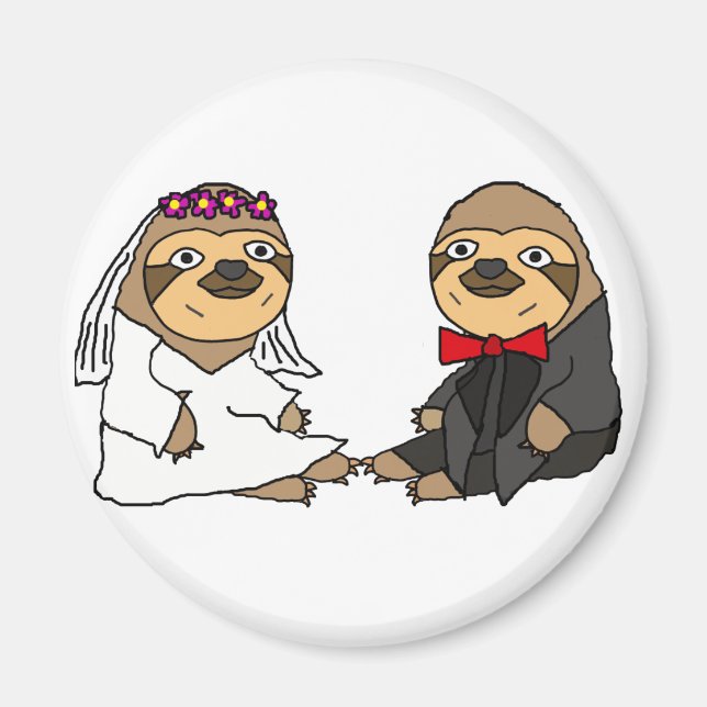 Íman Noiva Engraçado e Casamento de Noite (Frente)