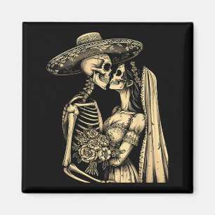 Íman Noiva Esqueleto Casal Caveira Açúcar Dia De Muerto
