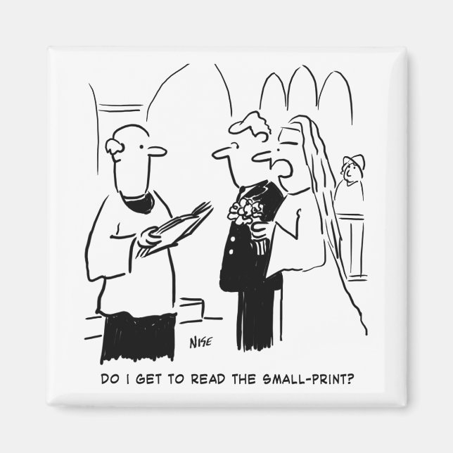 Íman Noiva Quer Ver Letra Miúda Cartoon (Frente)