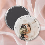 Íman Noiva Simples Moderna e Favor de Casamento de Foto<br><div class="desc">Noiva Simples Moderna e Imagem de Favor de Casamento de Foto do Groom</div>