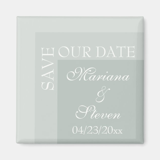 Íman Noiva Simples Moderno Chic Script Casamento (Frente)