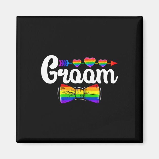 Íman Noivado De Casamento Do Solteiro Do Orgulho Lgbt D (Frente)