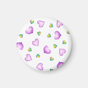 Íman Noivado do Coração Romântico Roxo Bonito