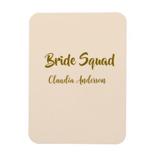 Íman Noivas da noiva nome laranja dourado casamento