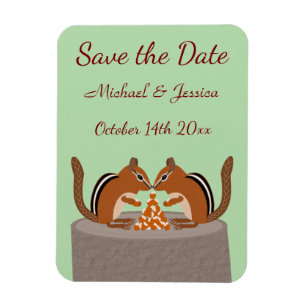 Íman Noivos Esquilos Fofos Casamento Personalizado