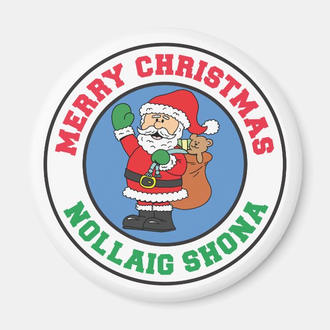 Íman Nollaig Shona Merry Christmas Papais noeis Irish M (Frente)