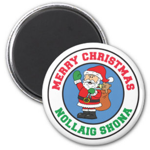 Íman Nollaig Shona Merry Christmas Santa Irish Magnet