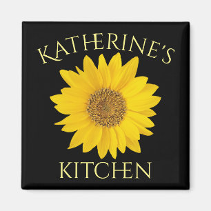 Íman Nome Amarelo Brilhante Kitchen Black