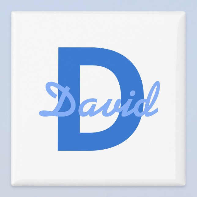 Íman Nome Azul e Monograma (Criador carregado)