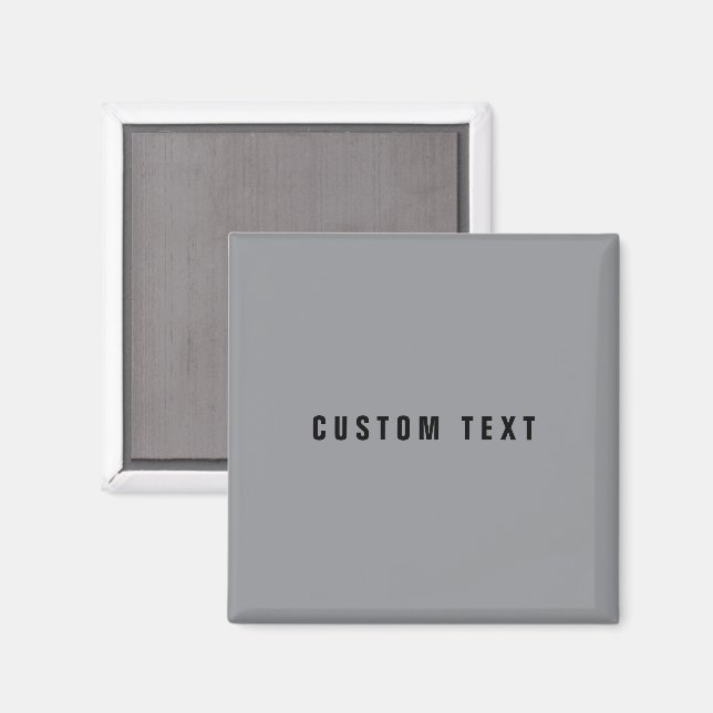 Íman Nome com Estilo Moderno | Cinza e Preto (Front/Back)