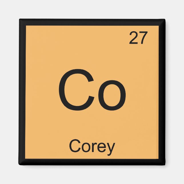 Íman Nome Corey Química Elemento Tabela Periódica (Frente)