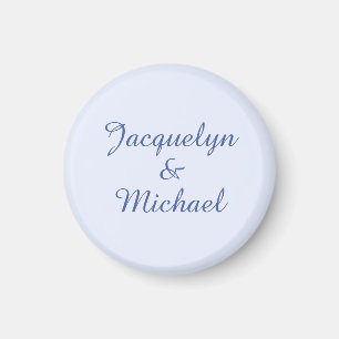 Íman Nome da Caligrafia Moderna Elegante Azul