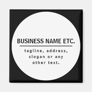 Íman Nome da Empresa & Slogan/outro texto Preto & Bra