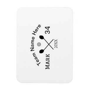 Íman Nome da equipe aqui adicione nome número bola golf