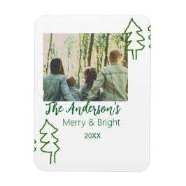 Íman Nome da família árvore de Natal verde foto moderna