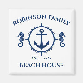 Íman Nome da família Beach House Seacavalo Anchor Blue 