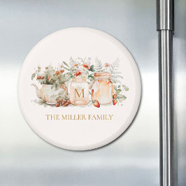 Íman Nome da Família Botânica Floral Florestal Monogram