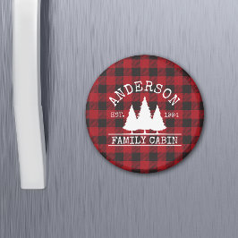 Íman Nome da Família Cabina Xadrez Red Buffalo