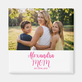 Íman Nome da Mãe Estabelecida em Letra Rosa Foto 