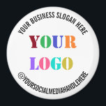 Íman Nome da Mídia Social do Promocional de logotipo co<br><div class="desc">Promocional personalizado de logotipo de empresa Nome de mídia social Empresa Logan Professional Personalizado Stamp Gift - Adicione seu logotipo - Imagem - Fotografia / Slogan de empresa - Nome - Empresa / Identificador de mídia social - Site - Email - Telefone - Informações de contato! Redimensionar, mover ou remover...</div>