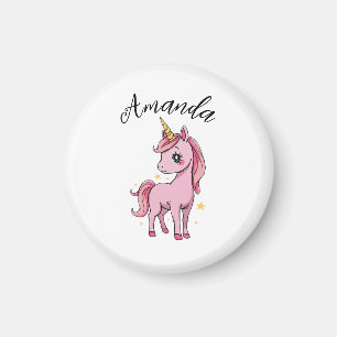 Íman Nome da Rapariga do Unicórnio Rosa, Bonito