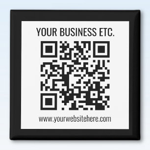 Íman Nome da sua empresa & Código QR editável