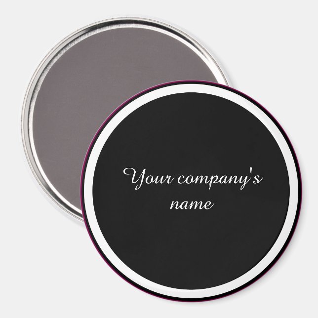 Íman Nome da Sua Empresa, modelo, (Front/Back)