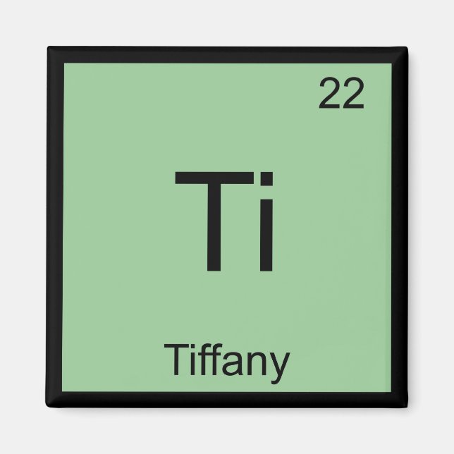 Íman Nome da Tiffany Elemento Químico Mesa periódica (Frente)